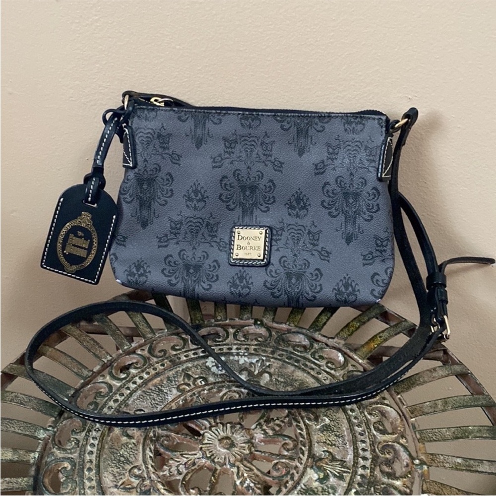 D&B Dooney & Bourke HM Haunted Mansion Wallpaper Print Crossbody
